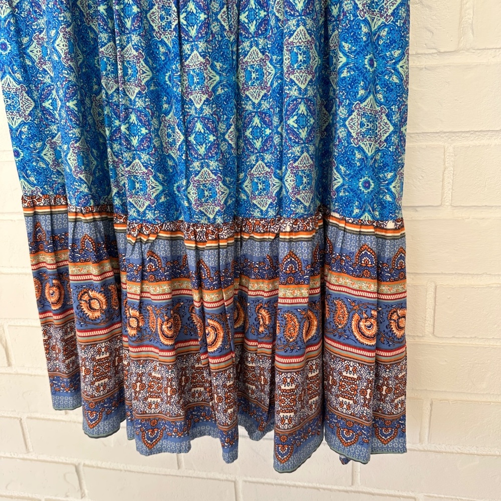 Ava Christine Boho Rayon Maxi Skirt size L - Picture 4 of 11